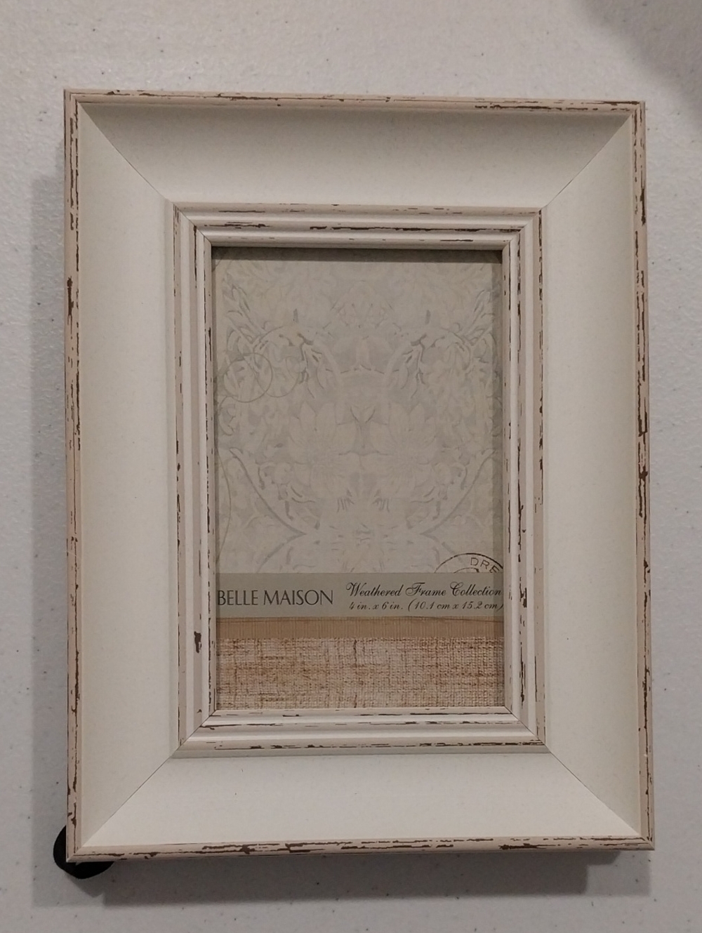 Distressed White Wood Picture Frame 4×6 Photo